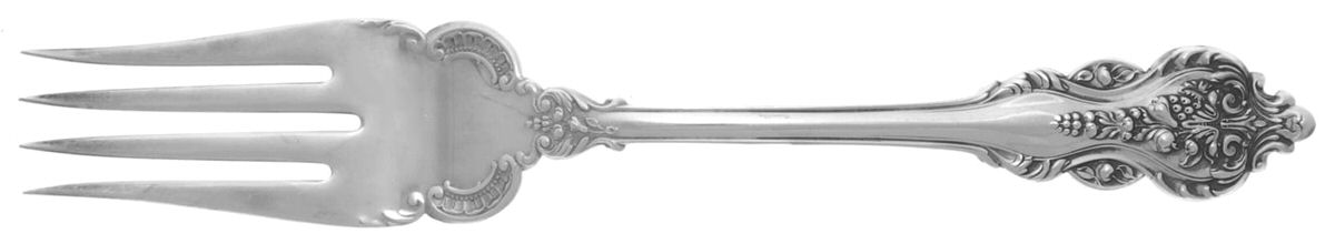 Donatello (Sterling, 1912, No Monograms) Medium Solid Cold Meat Serving Fork by Amston-1