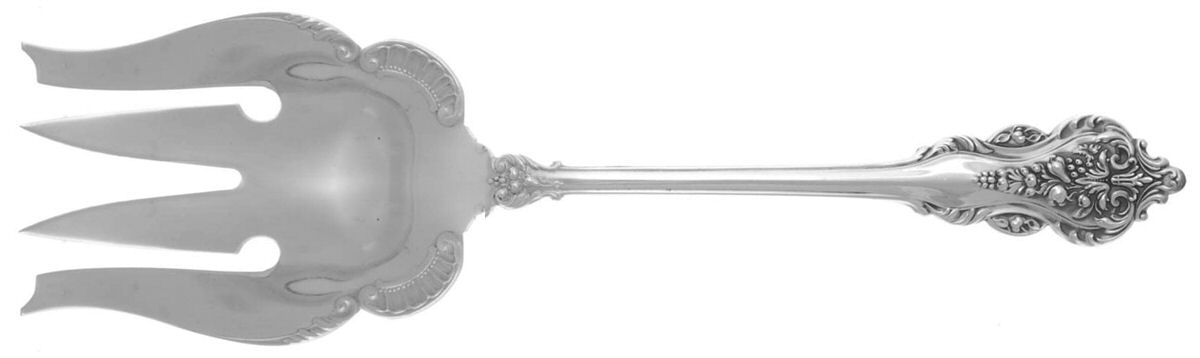 Donatello (Sterling, 1912, No Monograms) Solid Salad Serving Fork by Amston-1