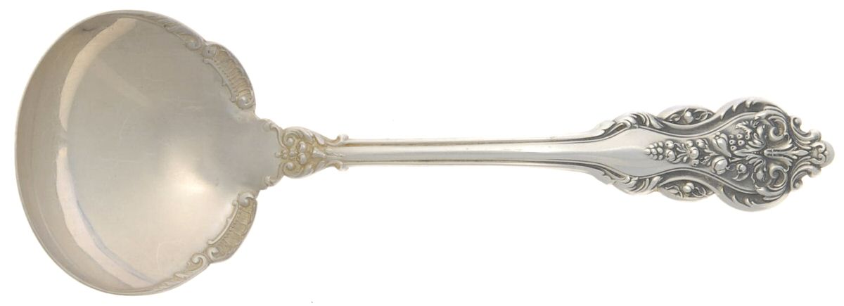 Donatello (Sterling, 1912, No Monograms) Solid Gravy Ladle by Amston-1