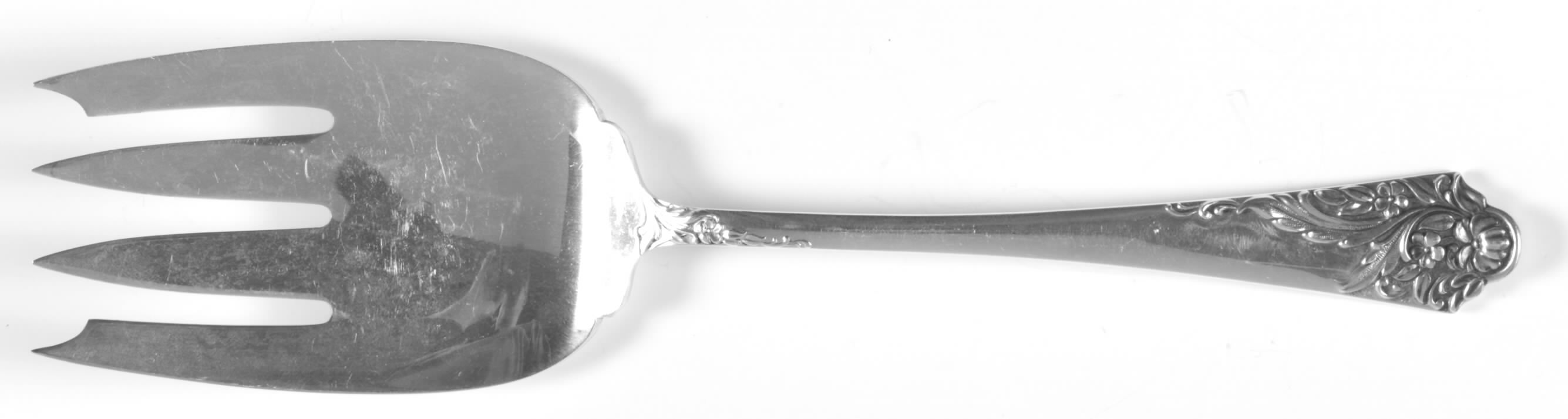 Ecstasy (Sterling, 1951) Solid Salad Serving Fork by Amston-1