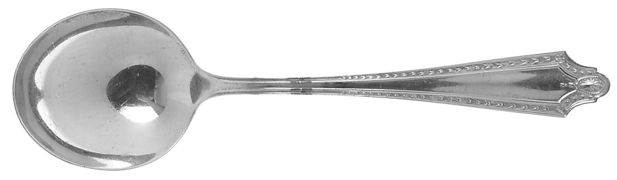 Empire (Sterling, 1925, No Monograms) Round Bowl Soup Spoon (Cream Soup) by Amston-1