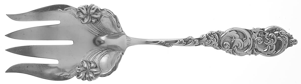 Gladstone (Sterling, 1890) Solid Salad Serving Fork by Amston-1