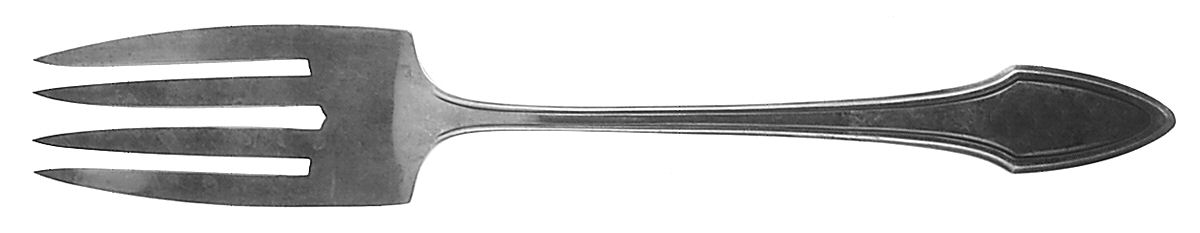 Molly Stark (Sterling, 1910) Medium Solid Cold Meat Serving Fork by Alvin-1