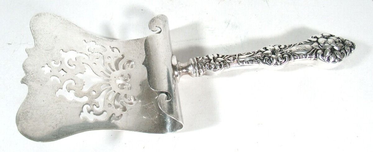 Orange Blossom Old(Sterling, No Monos, No Flr Bowl) Hollow Asparagus Server with Sterling Hood by Alvin-1