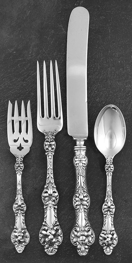 Orange Blossom Old(Sterling, No Monos, No Flr Bowl) 4 Piece Dinner Size Setting by Alvin-1