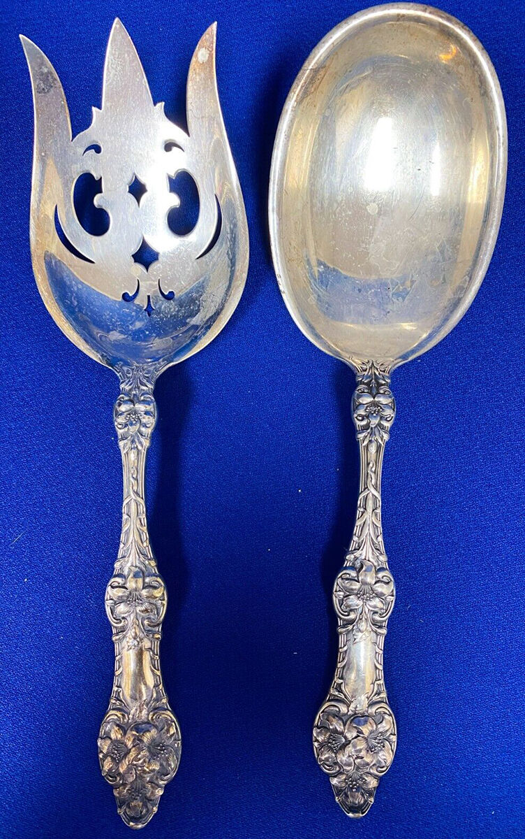 Orange Blossom Old(Sterling, No Monos, No Flr Bowl) Solid 2-Piece Vegetable Serving Set by Alvin-1