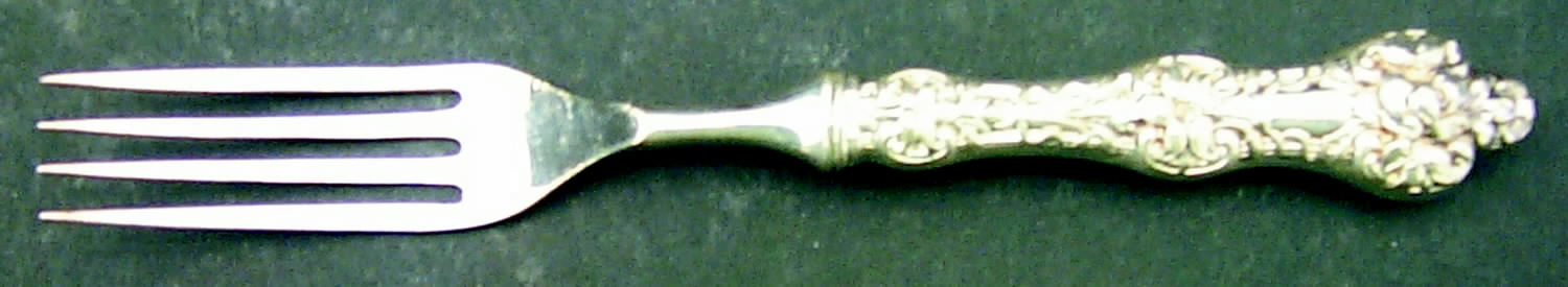 Orange Blossom Old(Sterling, No Monos, No Flr Bowl) Individual Hollow Fish Fork w/Silverplate Tines by Alvin-1