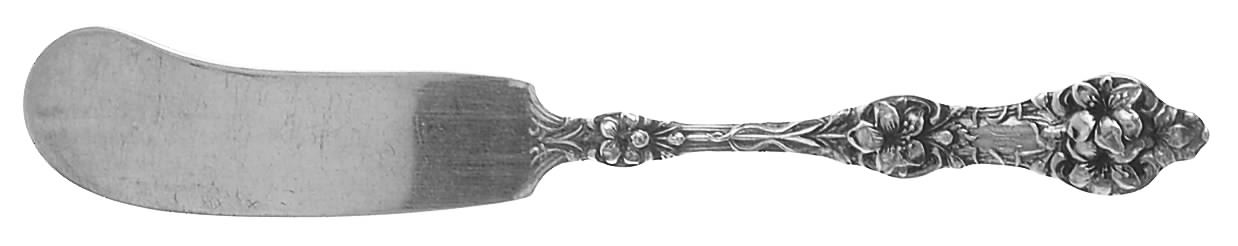 Orange Blossom Old(Sterling, No Monos, No Flr Bowl) Flat Handle Butter Spreader by Alvin-1
