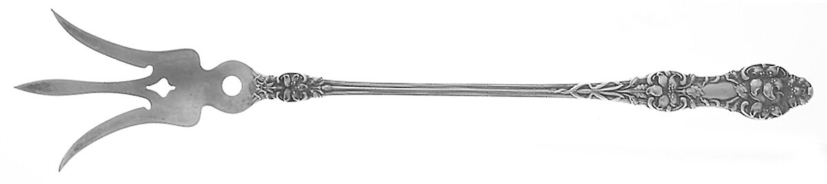 Orange Blossom Old (Sterling, 1905, Mono, No Flr) Large Lettuce Serving Fork by Alvin-1