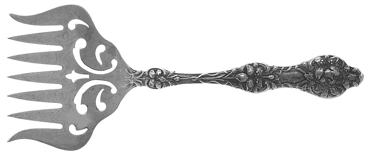 Orange Blossom Old(Sterling, No Monos, No Flr Bowl) Small Solid Tined Sardine Serving Fork by Alvin-1