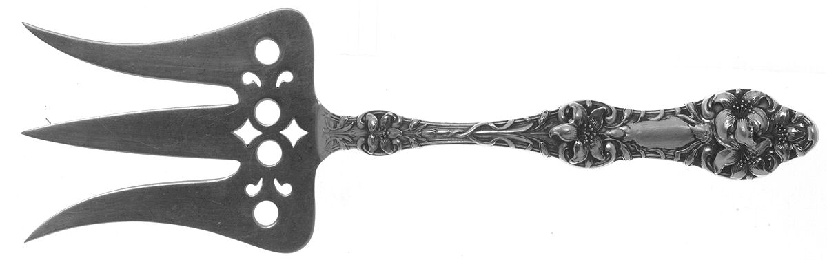 Orange Blossom Old(Sterling, No Monos, No Flr Bowl) Solid Toast Serving Fork by Alvin-1