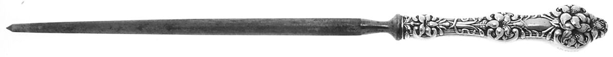 Orange Blossom Old(Sterling, No Monos, No Flr Bowl) Large Roast Steel Rod Knife Sharpener by Alvin-1