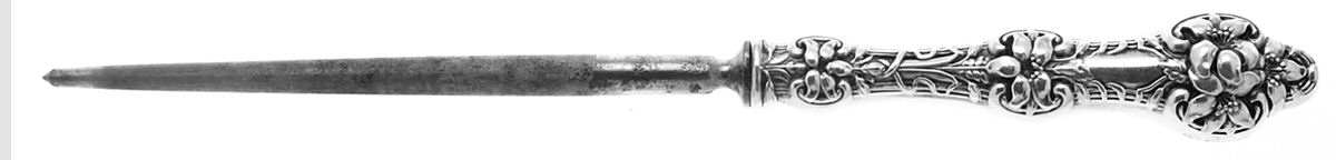 Orange Blossom Old(Sterling, No Monos, No Flr Bowl) Small Steel Rod Sharpener Knife by Alvin-1