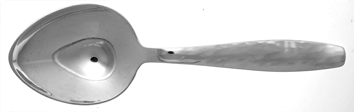 AAD1 (Sterling) Vegetable Serving Spoon (Solid) by Allan Adler-1