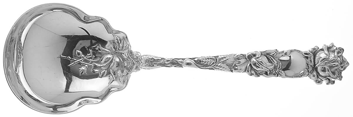 Bridal Rose (Sterling, Newer) Solid Salad Serving Spoon by Alvin-1