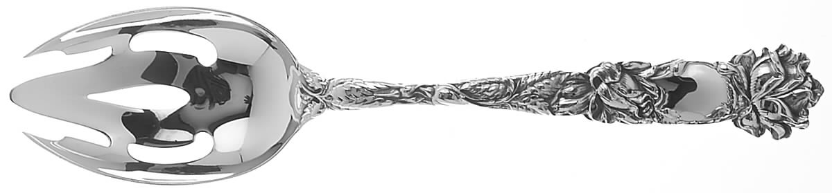 Bridal Rose (Sterling, Newer) Pierced Tablespoon (Serving Spoon) by Alvin-1