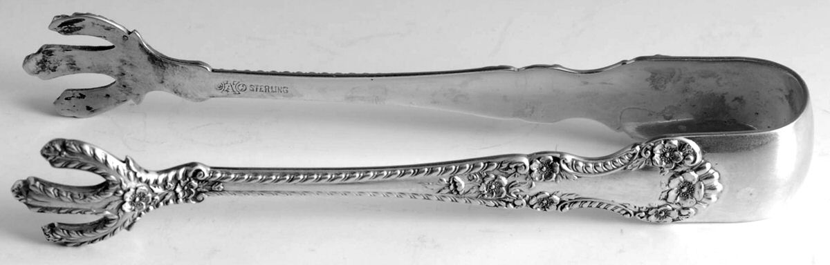 Cambridge (Sterling, 1899) Small Sugar Tongs by Alvin-1