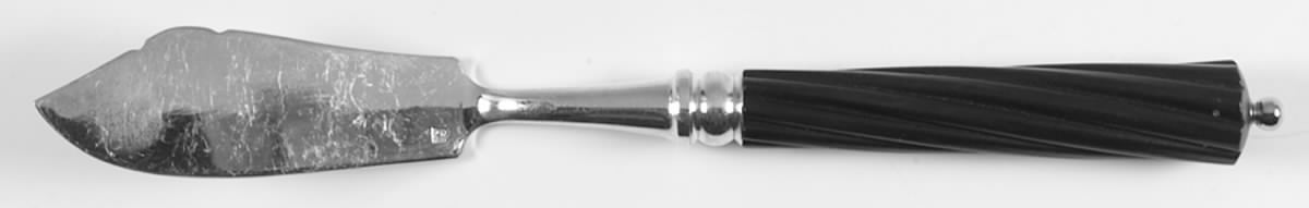 Montana-Ebony (Silverplate) Individual Fish Knife with Silverplate Blade by Alain Saint Joanis-1