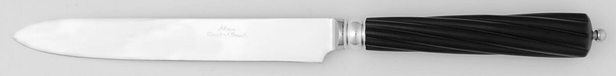 Montana-Ebony (Silverplate) New French Hollow Knife by Alain Saint Joanis-1