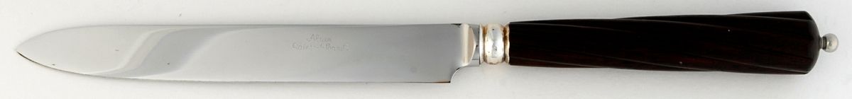 Montana-Rosewood (Silverplate) New French Hollow Knife by Alain Saint Joanis-1