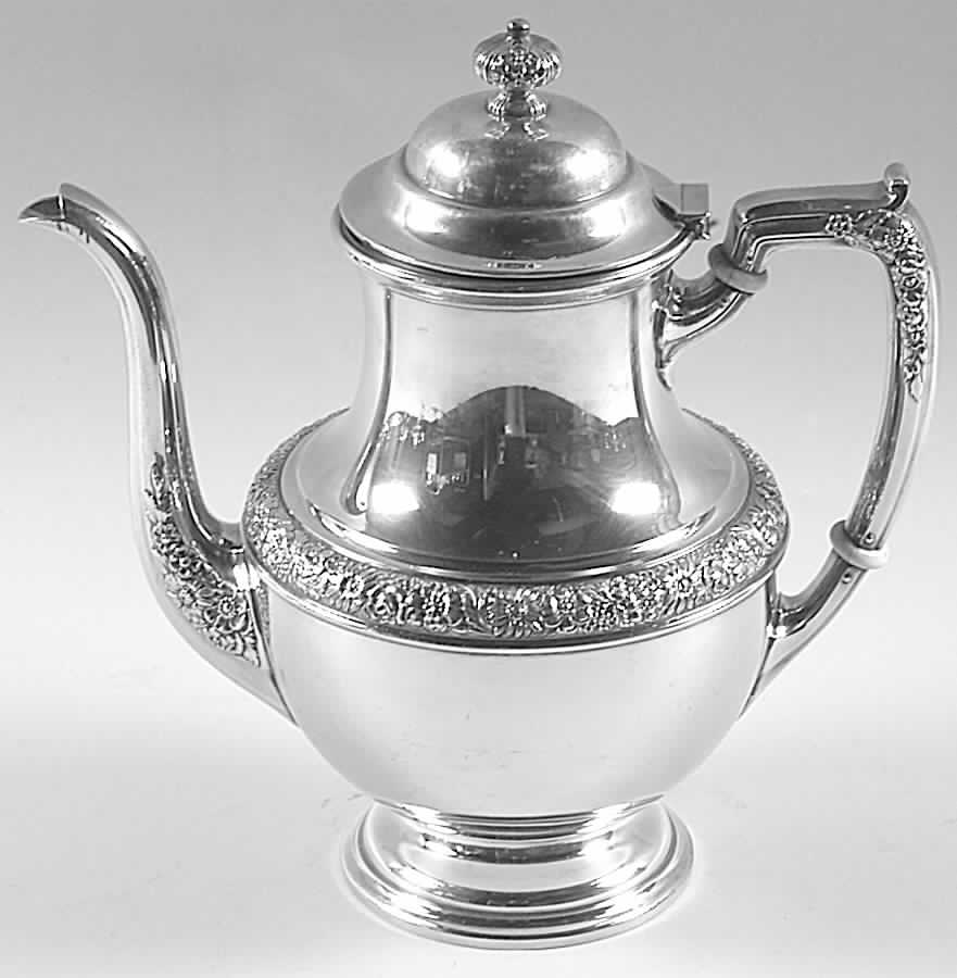 Bridal Bouquet (Sterling, Hollowware) Coffee Pot by Alvin-1