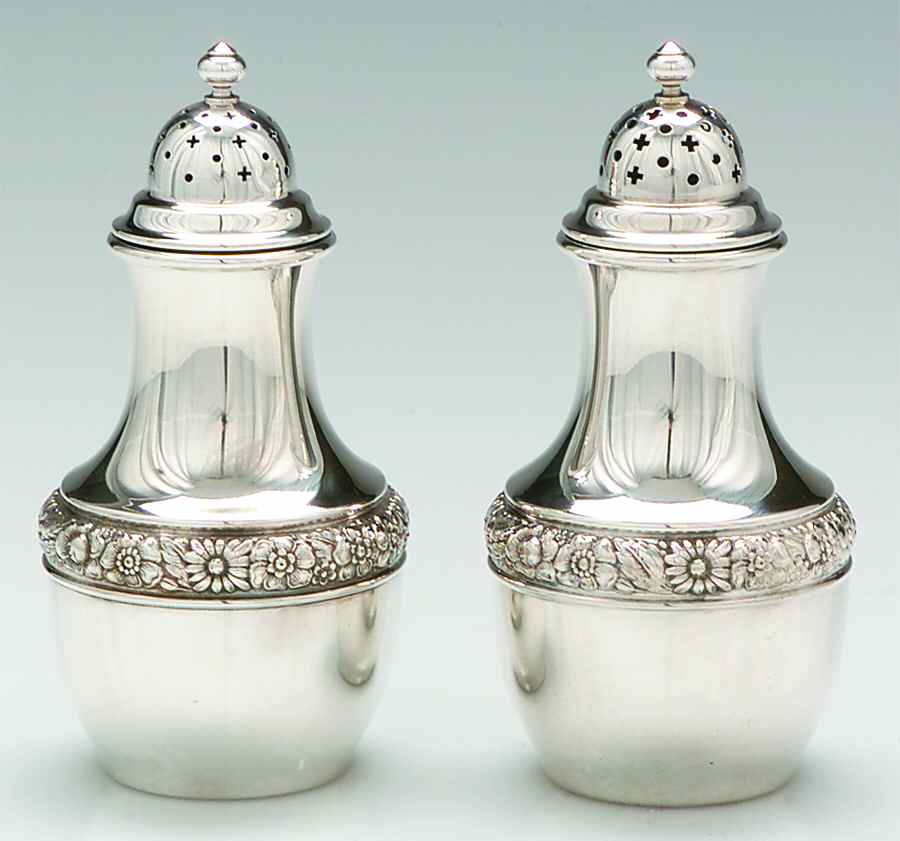 Bridal Bouquet (Sterling, Hollowware) Salt and Pepper Set by Alvin-1