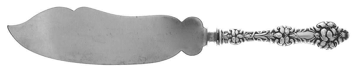 Orange Blossom Old (Sterling, 1905, Mono, No Flr) Large Ice Cream Slicer with Silverplate Blade by Alvin-1