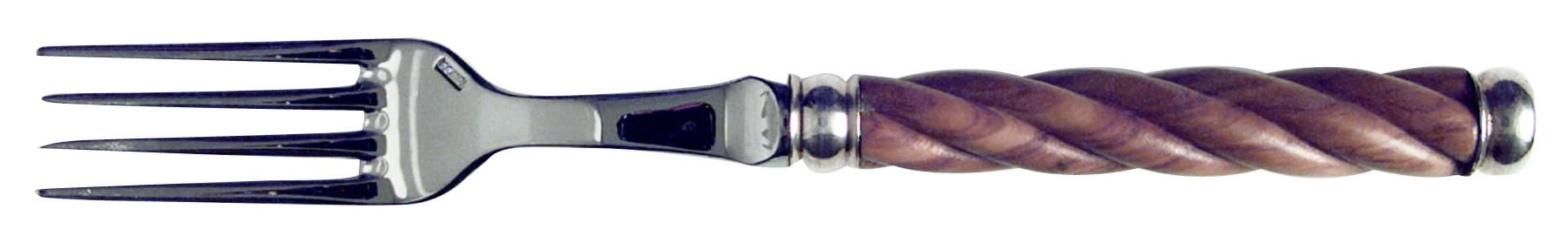 Tonga-Olive Wood (Silverplate) Fork by Alain Saint Joanis-1