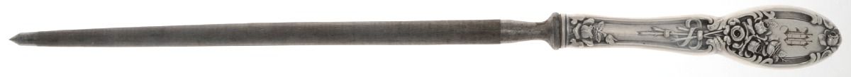 Brides Bouquet (Silverplate, 1908) Small Steel Rod Sharpener Knife by Alvin-1