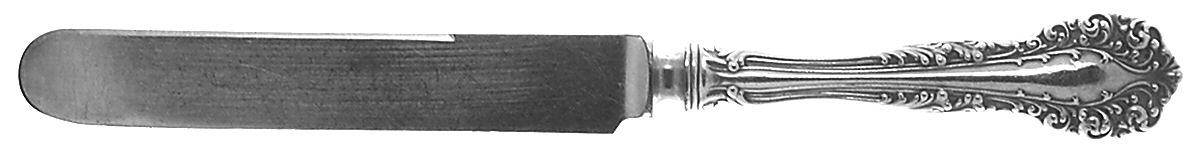 Florentine (Sterling, 1900, Monograms) Old French Hollow Knife with Bolster by Alvin-1