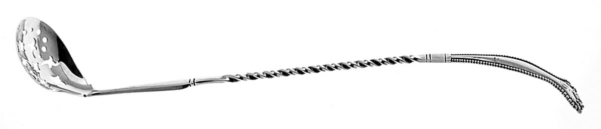 Raleigh (Sterling, 1900, Monograms) Large Claret Spoon with Pierced Bowl by Alvin-1