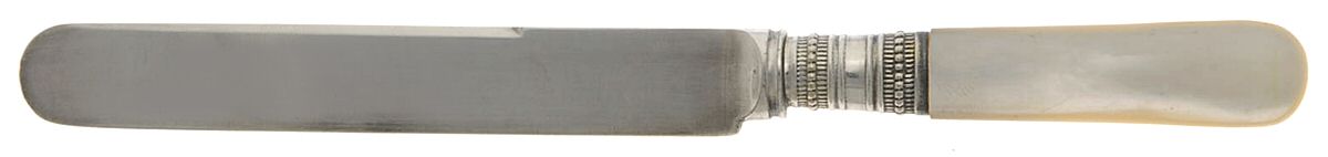 Pearl Handle Flatware 1 Dessert Knife with Silverplate Blade by Abbey-1