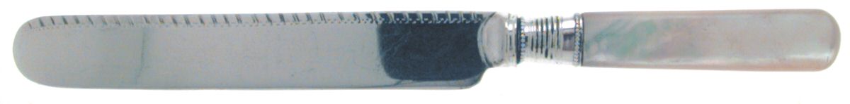 Pearl Handle Flatware 1 Breakfast Knife with Silverplate Blade by Abbey-1