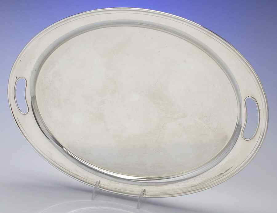 S91 (Sterling, Hollowware) Sterling Waiter Tray by Alvin-1