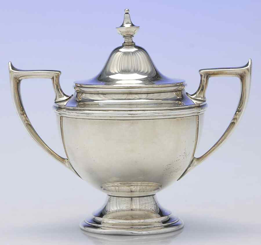 S91 (Sterling, Hollowware) Sugar Bowl & Lid by Alvin-1