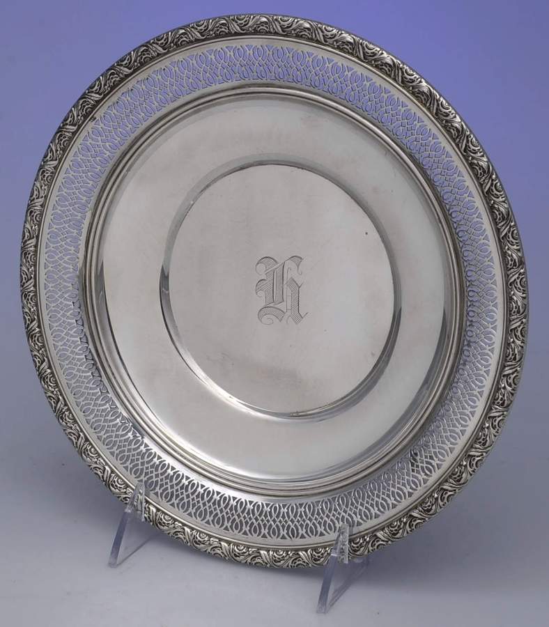 Chateau Rose (Sterling, 1940, Hollowware) 8" Sandwich Plate by Alvin-1