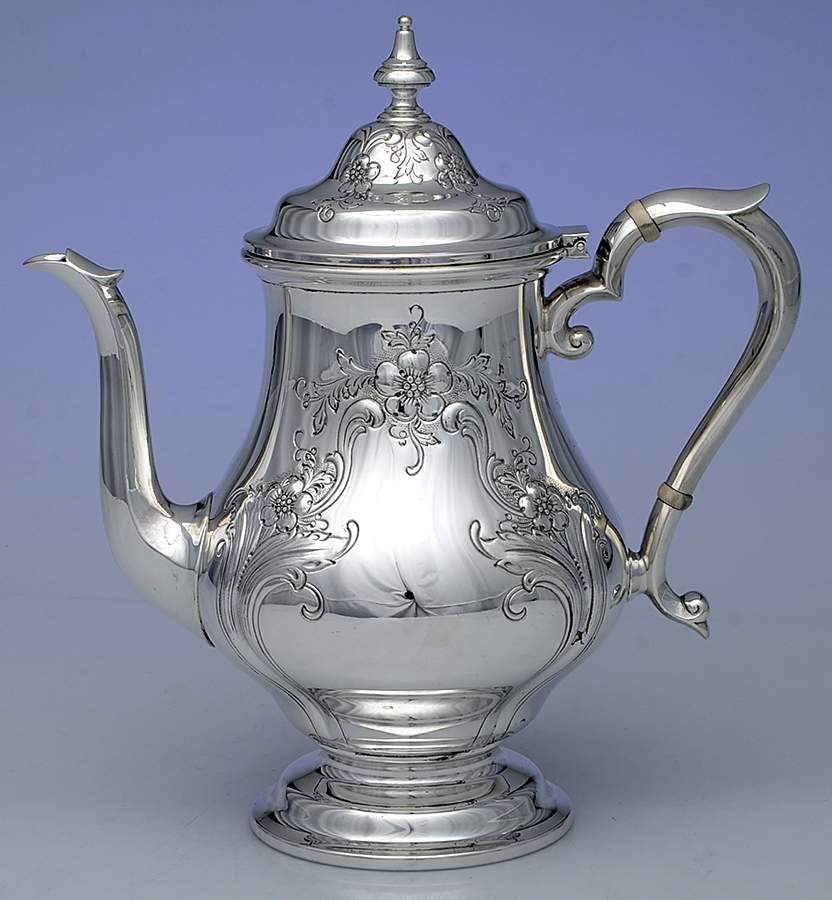 Chateau Rose (Sterling, 1940, Hollowware) Teapot by Alvin-1