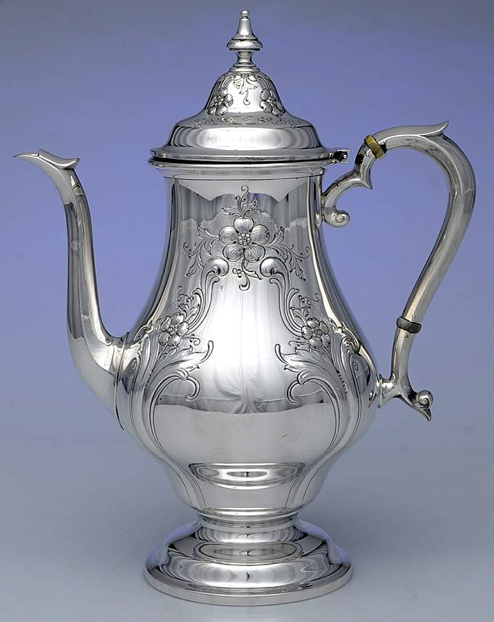 Chateau Rose (Sterling, 1940, Hollowware) Coffee Pot by Alvin-1