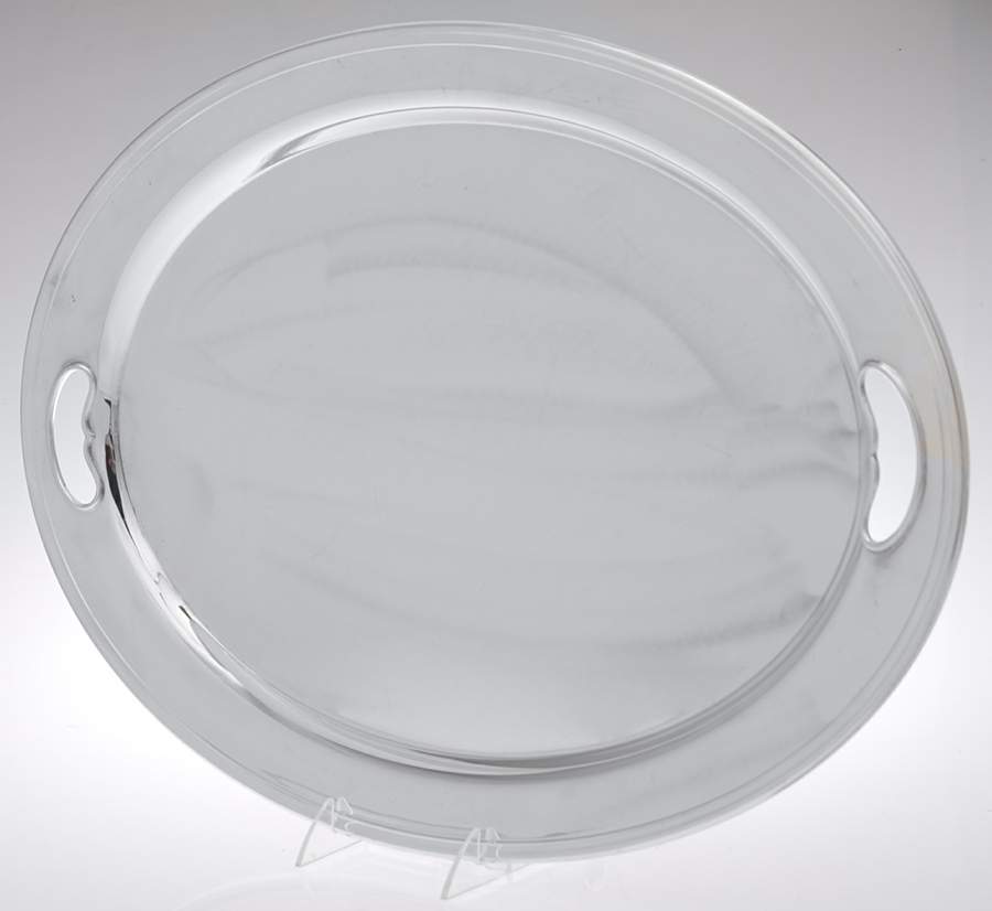 Modern Colonial (Sterling, Hollowware) Large Waiter Tray by Alvin-1