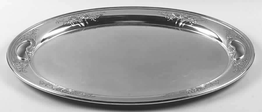 Chateau Rose (Sterling, 1940, Hollowware) Large Waiter Tray by Alvin-1