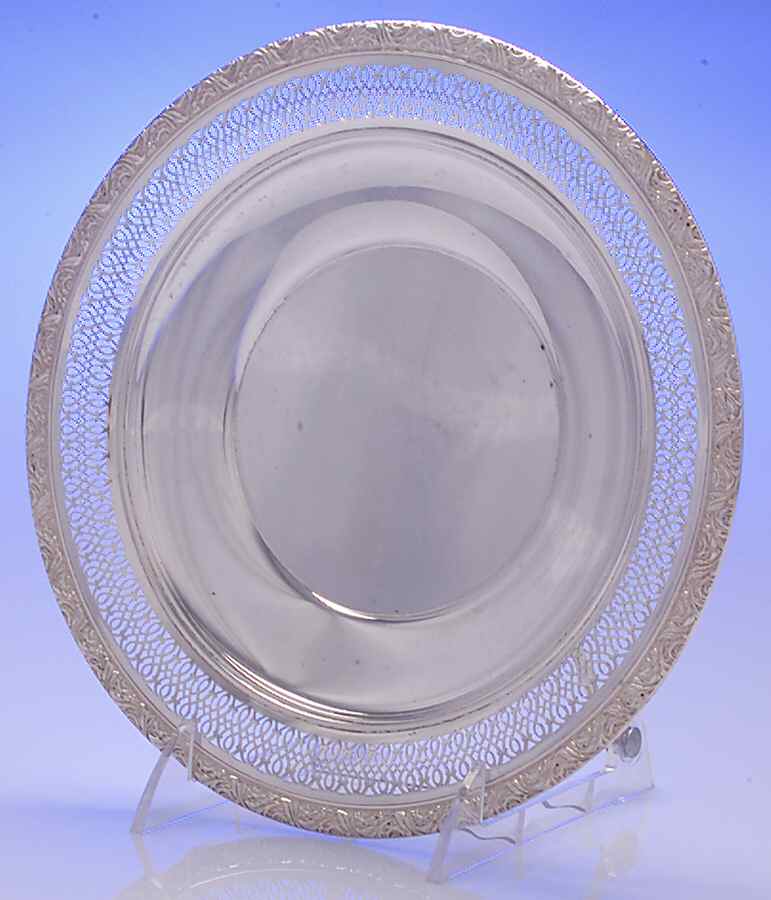 Chateau Rose (Sterling, 1940, Hollowware) Sterling Sandwich Plate by Alvin-1