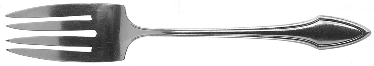 Molly Stark (Silverplate, 1916, Monograms) Medium Solid Cold Meat Serving Fork by Alvin-1