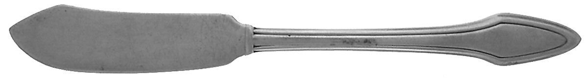 Molly Stark (Silverplate, 1916, Monograms) Flat Handle Butter Spreader by Alvin-1