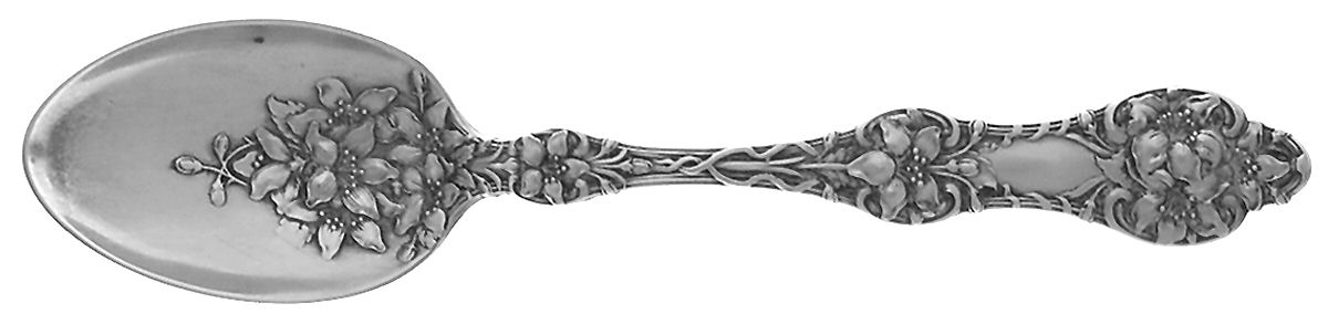Orange Blossom Old (Sterling, 1905, FlrlBowl, NoMono) Teaspoon with Decorated Bowl by Alvin-1