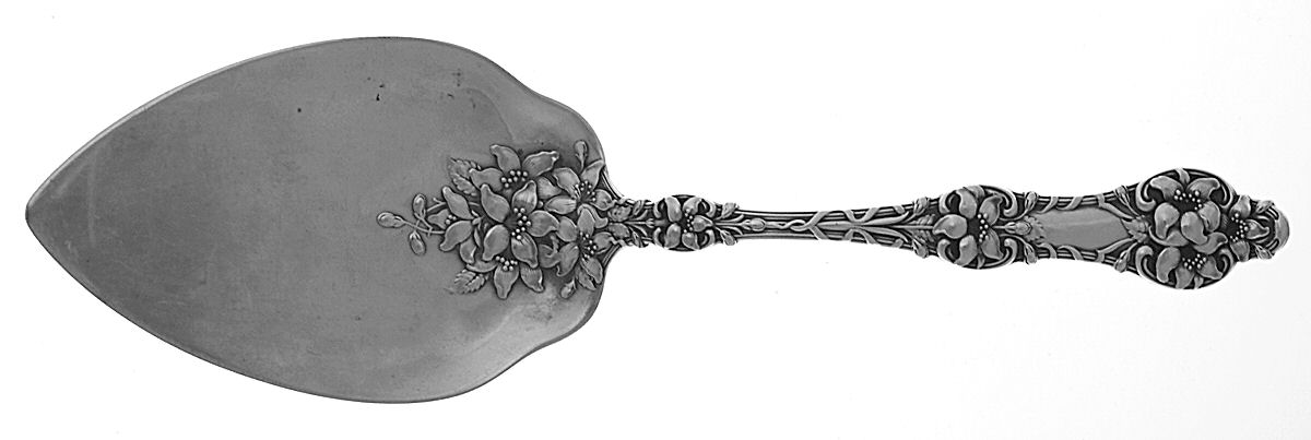 Orange Blossom Old (Sterling, 1905, FlrlBowl, NoMono) Large Solid Pie Knife by Alvin-1