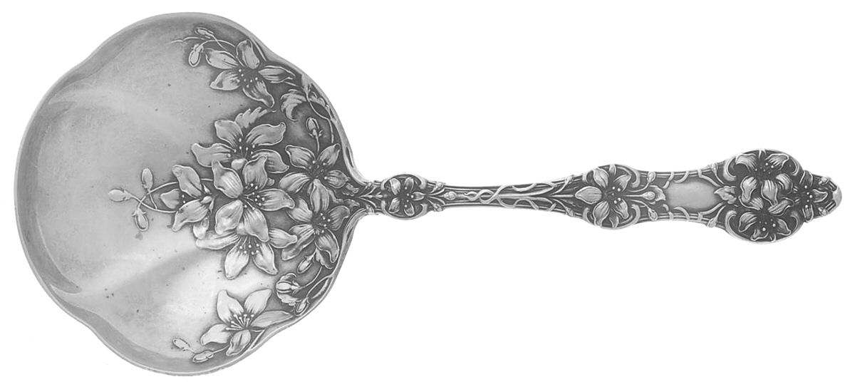 Orange Blossom Old (Sterling, 1905, FlrlBowl, NoMono) Solid Bon Bon Spoon by Alvin-1