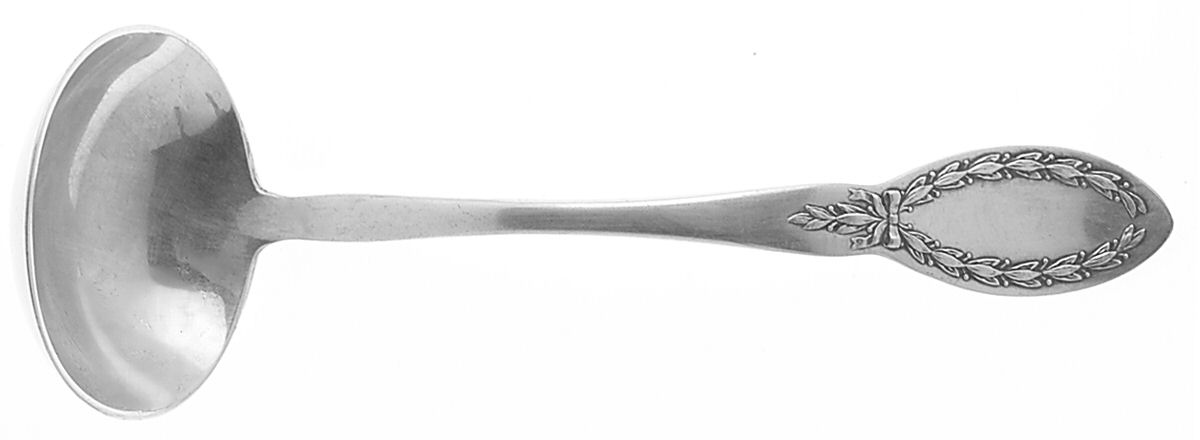 Diana (Silverplate, 1910, Monograms) Solid Piece Cream Ladle by Alvin-1