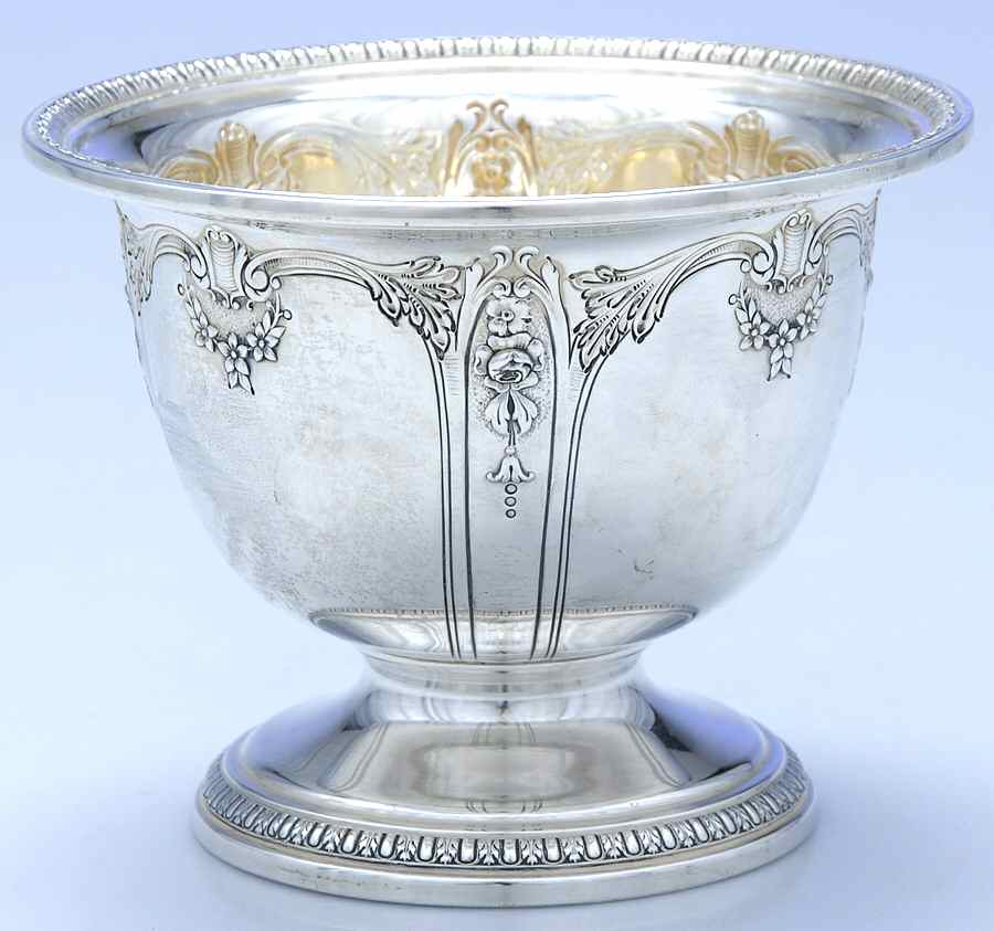Della Robbia (Sterling, Hollowware, Floral, Lines) Waste Bowl by Alvin-1