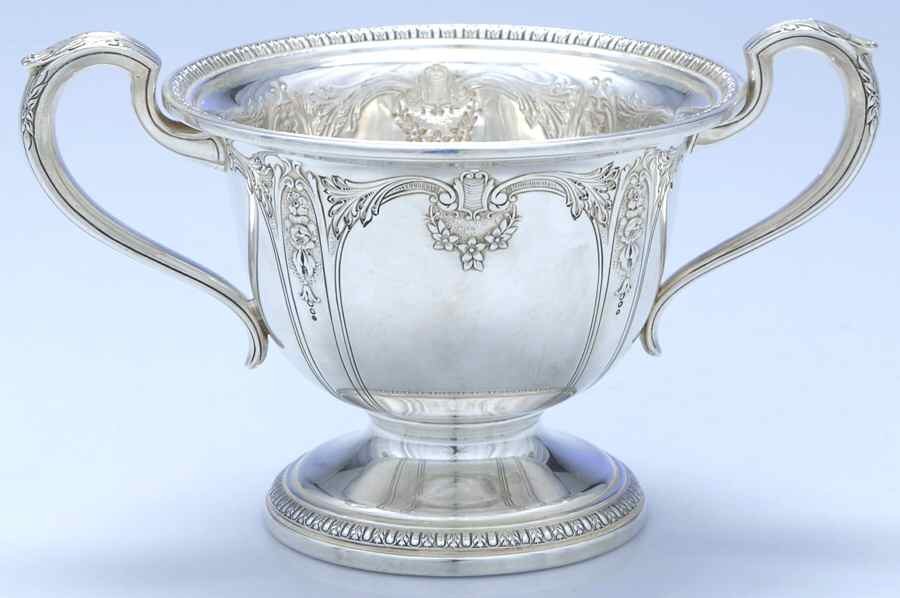 Della Robbia (Sterling, Hollowware, Floral, Lines) Sugar Bowl No Lid by Alvin-1