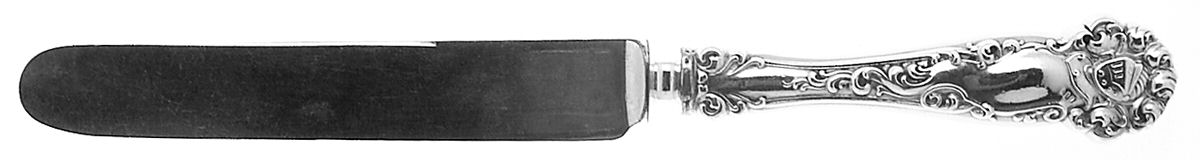 Edward VII (Sterling, 1899, Monograms) Old French Hollow Knife with Bolster by Alvin-1
